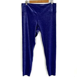 Athleta Elation Velvet Tight Leggings Size XL Purple Excellent Athleisure